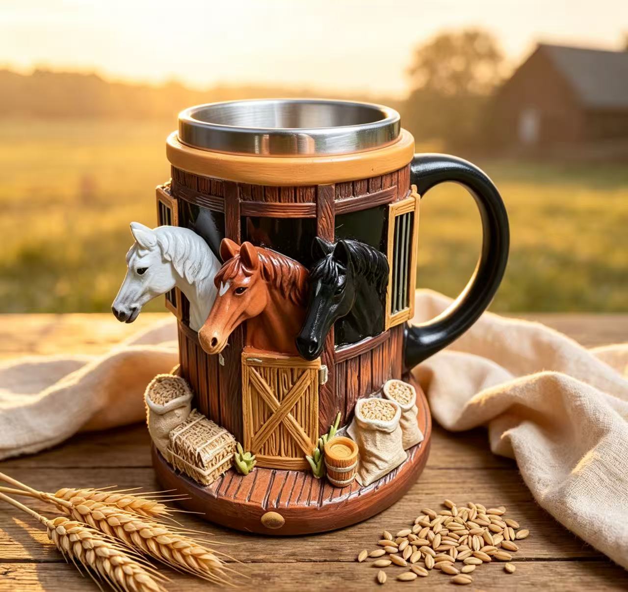 Unique Farm Horse Mug