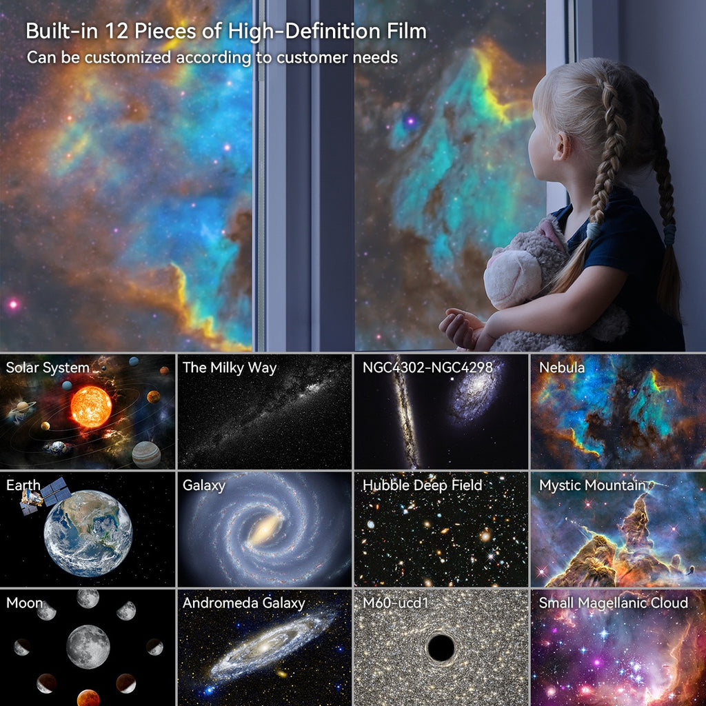Star Projector, 13Cosmic Scenes Galaxy Projector for Bedroom，USB