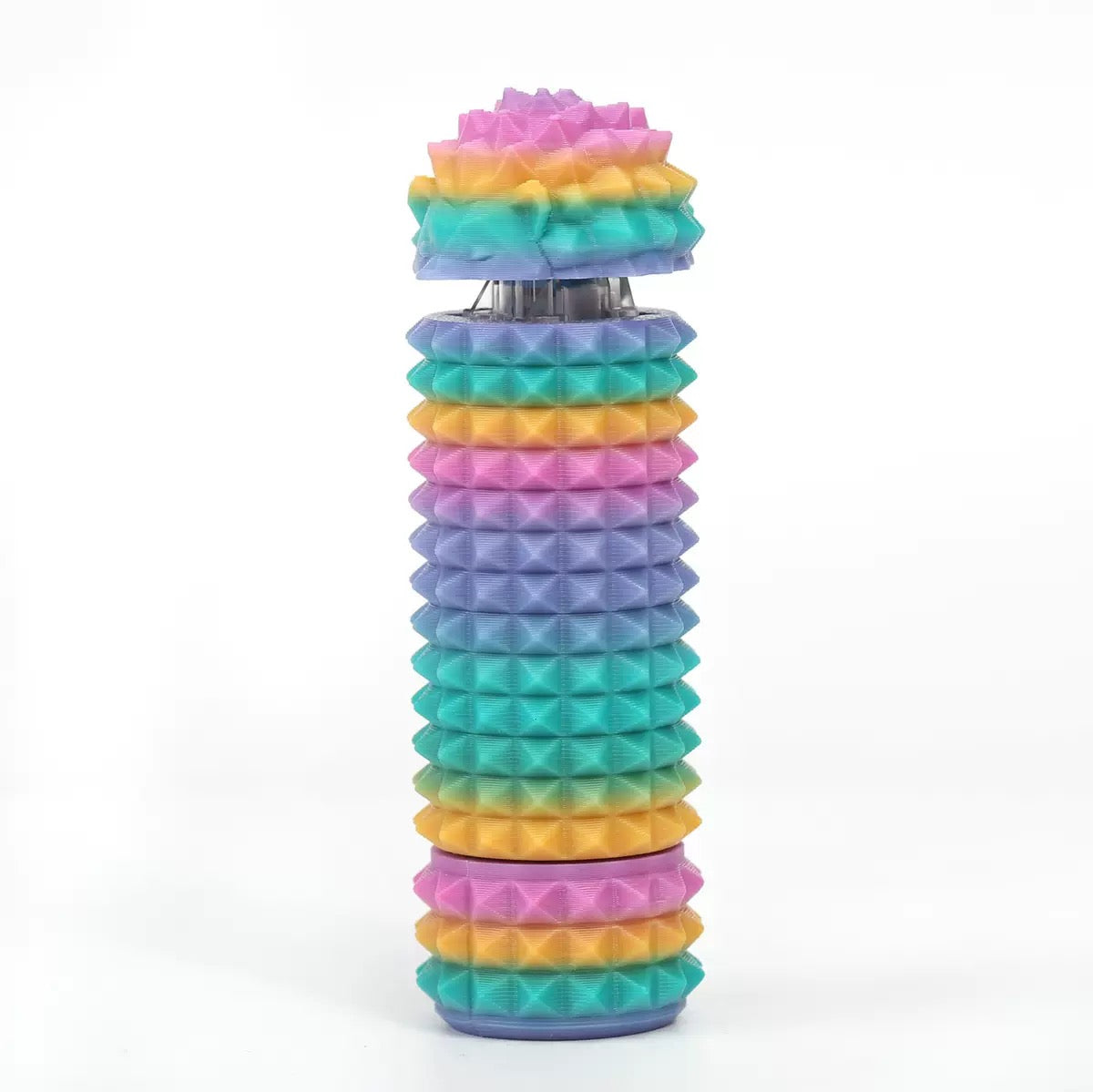 Hedge‑Top Dual‑Function 3D‑Printed Fidget Toy｜Pressable & Rotatable Two‑Ended Sensory Stim Toy