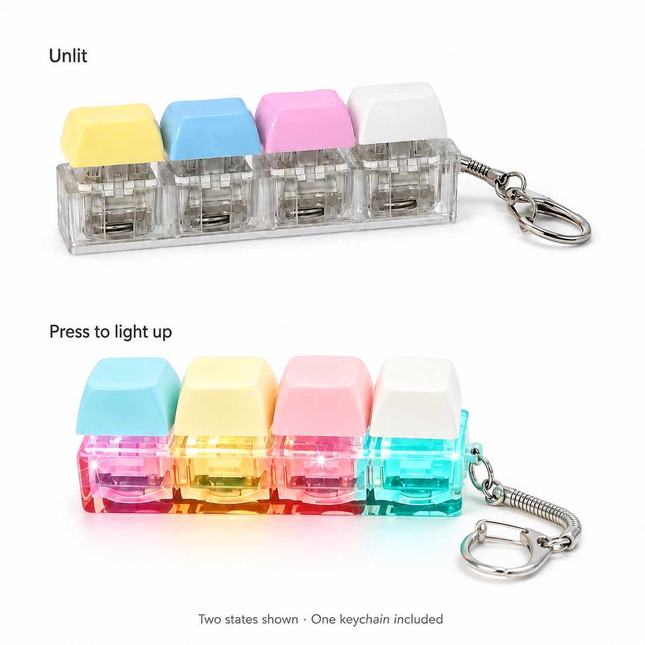 Pocket Clicks Four-Key Fidget Keychain